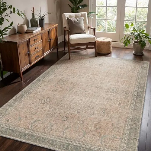 Bavni Vintage Medallion Rugs — Light Beige