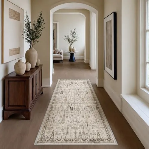 Bavni Vintage Floral Rugs — Soft Wood