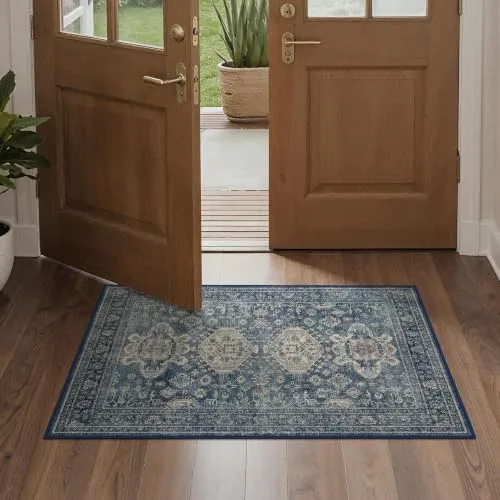 Bavni Vintage Medallion Rugs — Blue