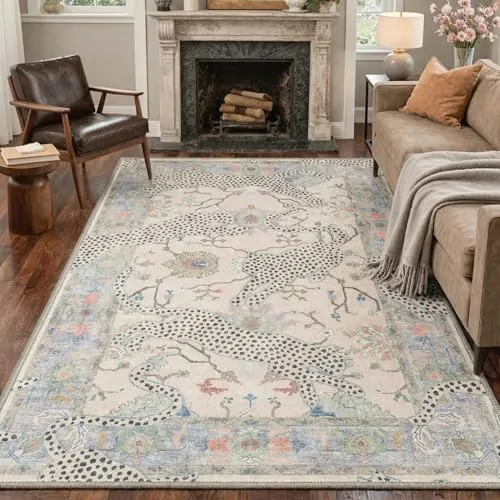 Bavni Leopard & Cheetah Rugs — Beige