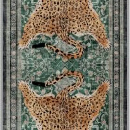 Bavni Leopard & Cheetah Rugs — Dark Green